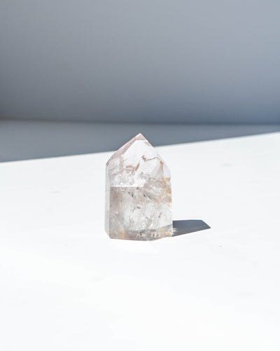 UV Reactive Phantom Powellite Amethyst Crystal Tower - 48