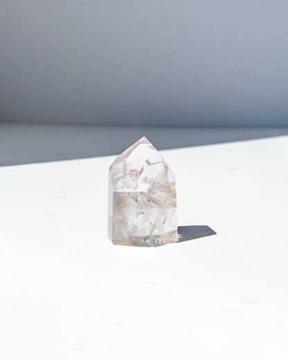 UV Reactive Phantom Powellite Amethyst Crystal Tower - 48