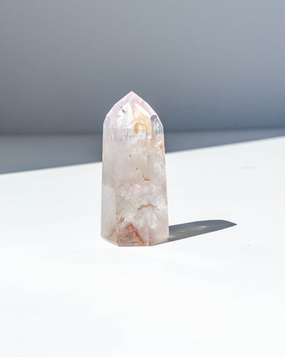 UV Reactive Phantom Powellite Amethyst Crystal Tower - 34B