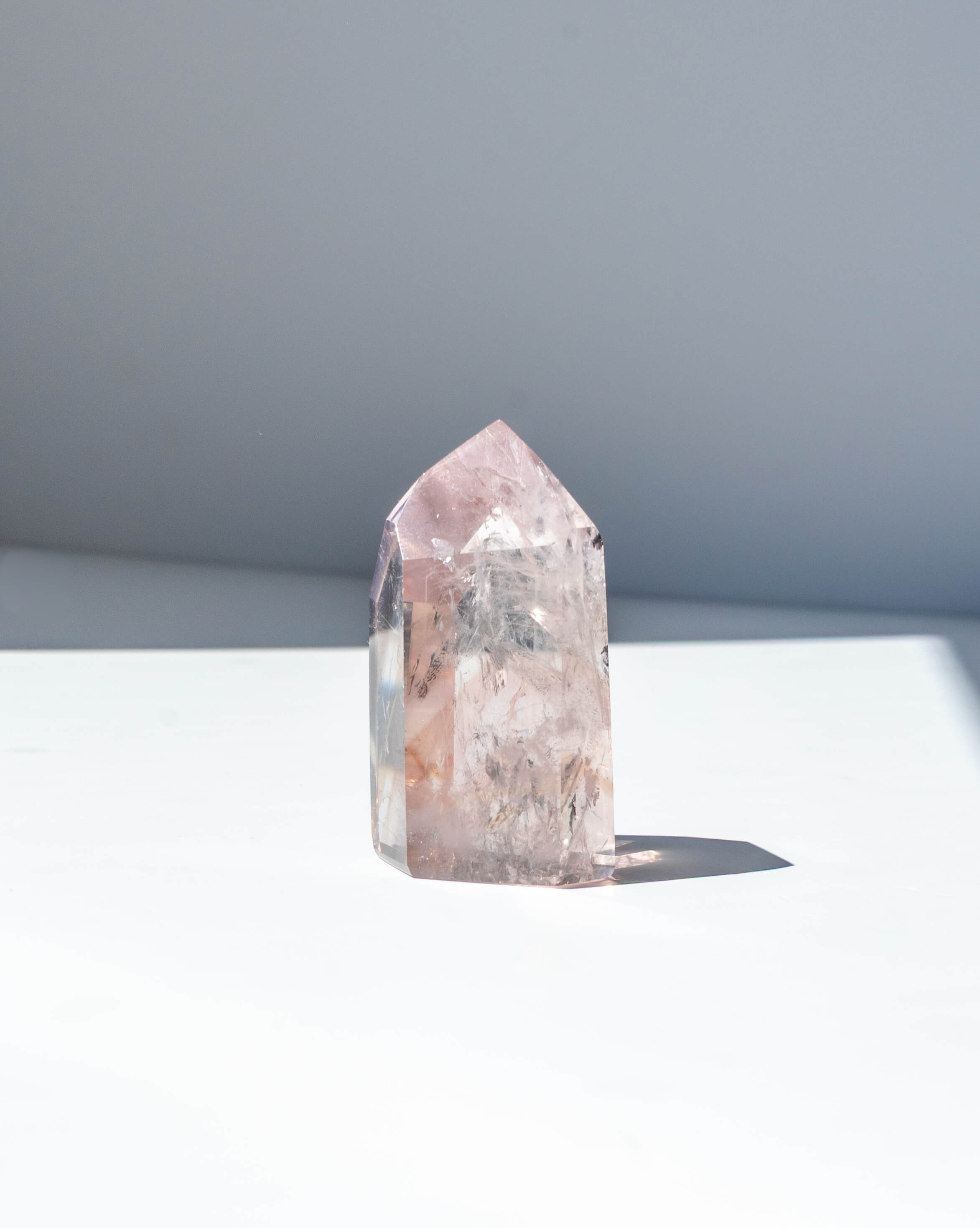 UV Reactive Phantom Powellite Amethyst Crystal Tower - 49