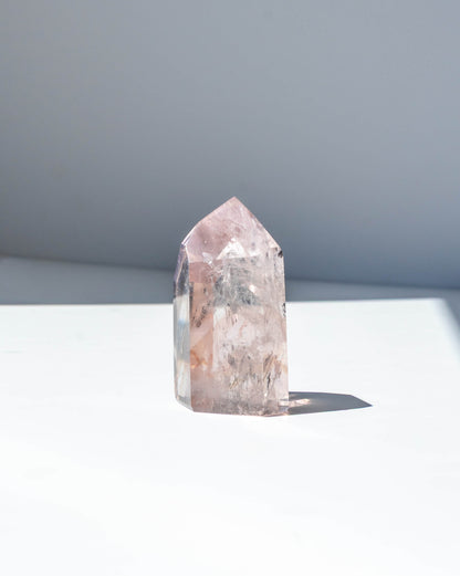 UV Reactive Phantom Powellite Amethyst Crystal Tower - 49