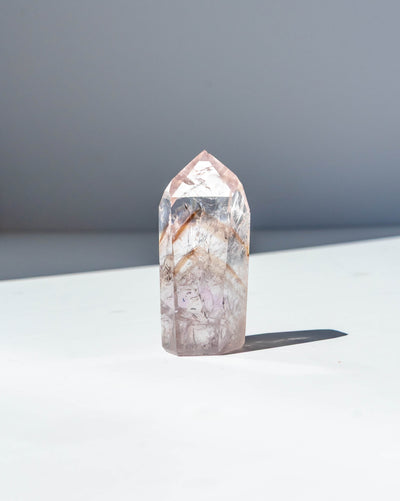UV Reactive Phantom Powellite Amethyst Crystal Tower - 35AA