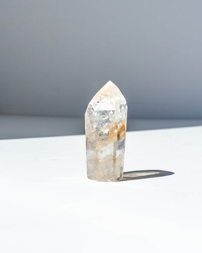 UV Reactive Phantom Powellite Amethyst Crystal Tower - 30AA