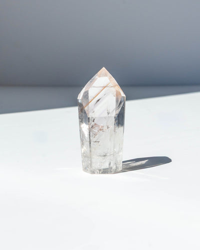 UV Reactive Phantom Powellite Amethyst Crystal Tower - 30A