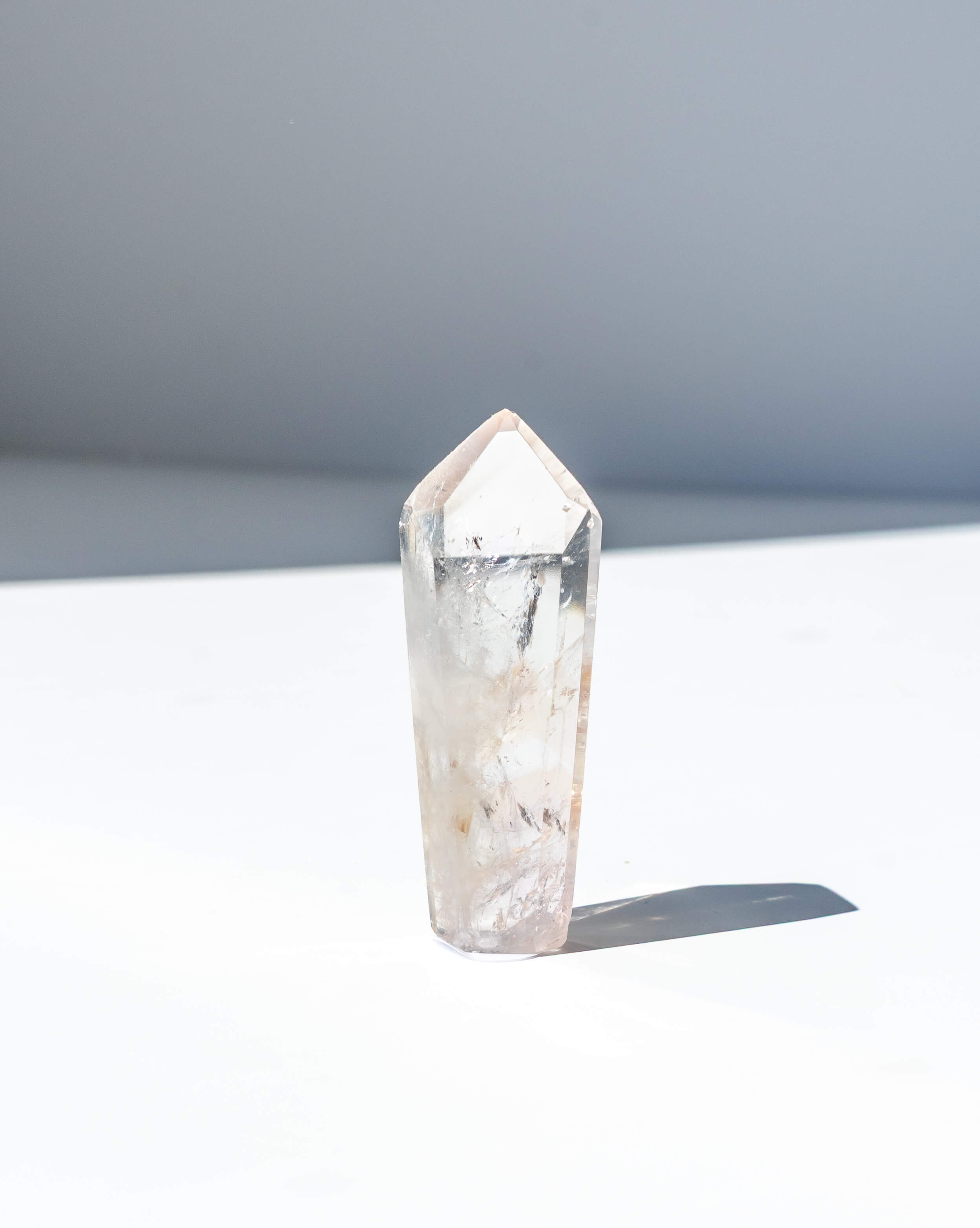UV Reactive Phantom Powellite Amethyst Crystal Tower - 17