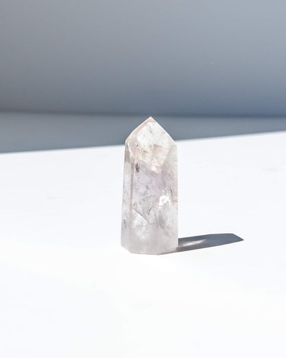 UV Reactive Phantom Powellite Amethyst Crystal Tower - 16AA
