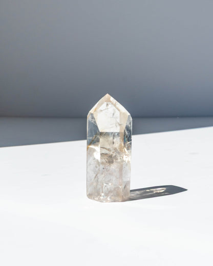 UV Reactive Phantom Powellite Amethyst Crystal Tower - 40AA