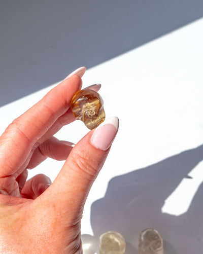Citrine Mini Crystal Skull