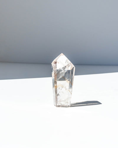 UV Reactive Phantom Powellite Amethyst Crystal Tower - 30B