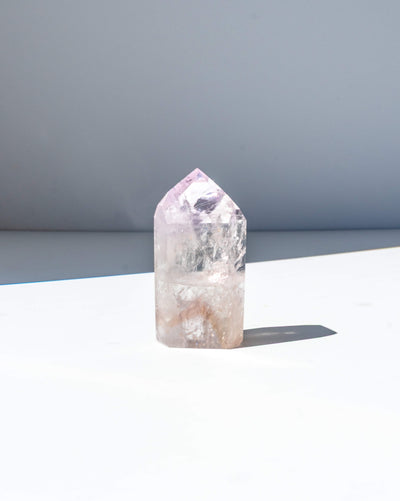UV Reactive Phantom Powellite Amethyst Crystal Tower - 66