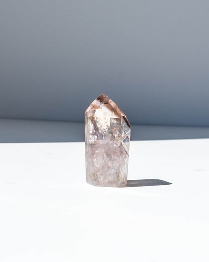 UV Reactive Phantom Powellite Amethyst Crystal Tower - 27A