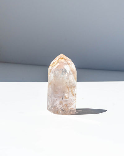 UV Reactive Phantom Powellite Amethyst Crystal Tower - 36