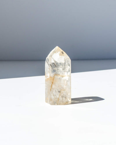 UV Reactive Phantom Powellite Amethyst Crystal Tower - 36AA