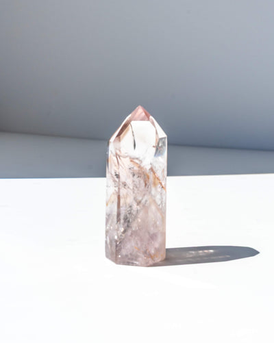 UV Reactive Phantom Powellite Amethyst Crystal Tower - 60