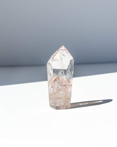 UV Reactive Phantom Powellite Amethyst Crystal Tower - 34