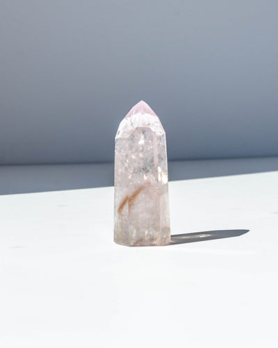UV Reactive Phantom Powellite Amethyst Crystal Tower - 25
