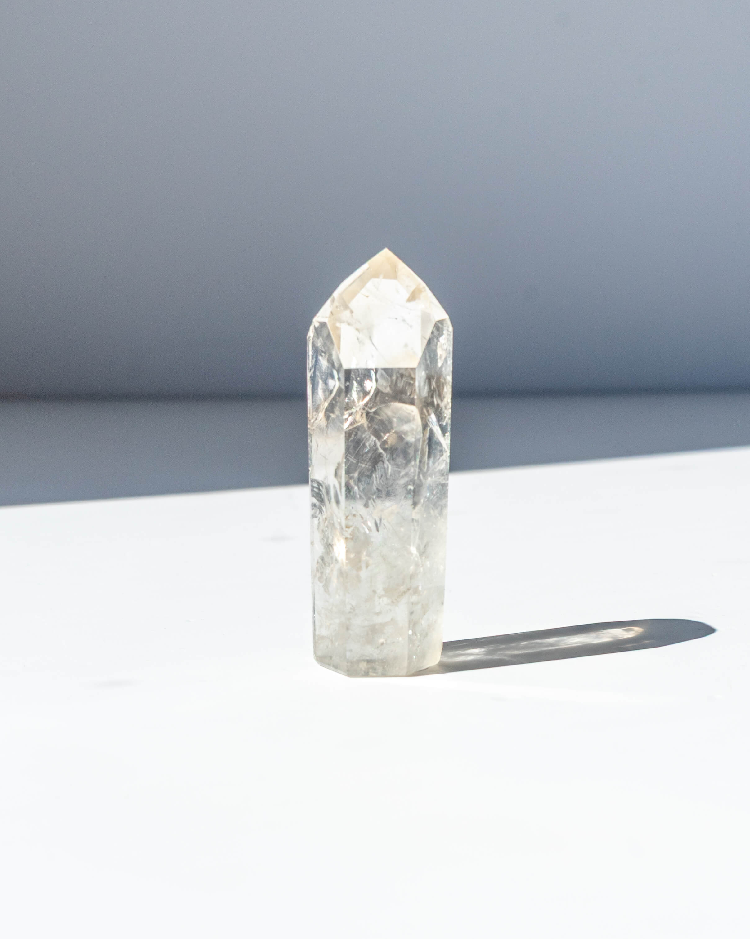 UV Reactive Phantom Powellite Amethyst Crystal Tower - 29