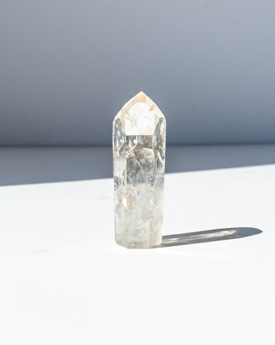 UV Reactive Phantom Powellite Amethyst Crystal Tower - 29