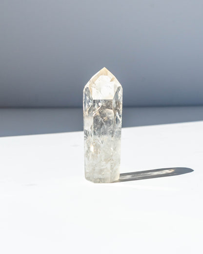 UV Reactive Phantom Powellite Amethyst Crystal Tower - 29