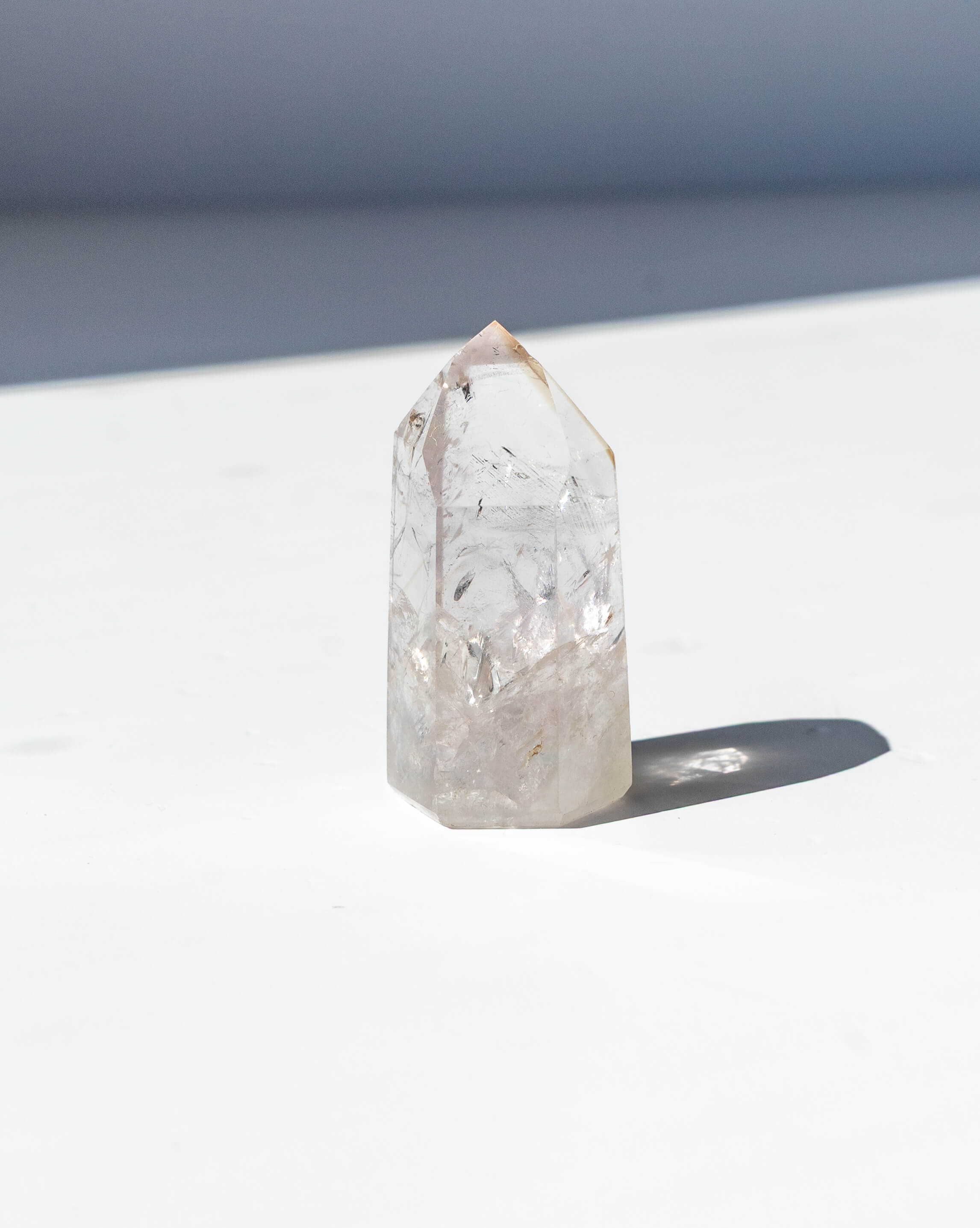 UV Reactive Phantom Powellite Amethyst Crystal Tower - 20