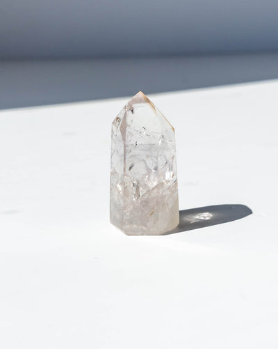 UV Reactive Phantom Powellite Amethyst Crystal Tower - 20