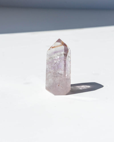 UV Reactive Phantom Powellite Amethyst Crystal Tower - 21