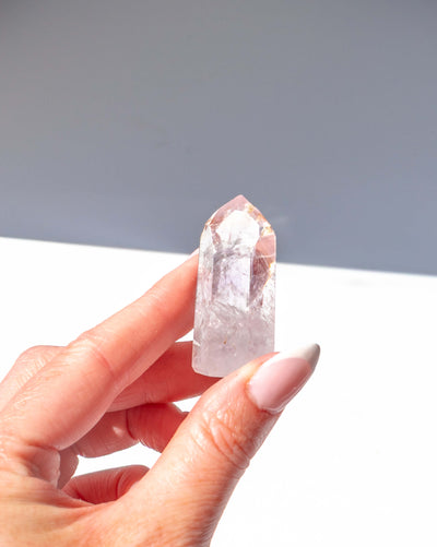 UV Reactive Phantom Powellite Amethyst Crystal Tower - 21