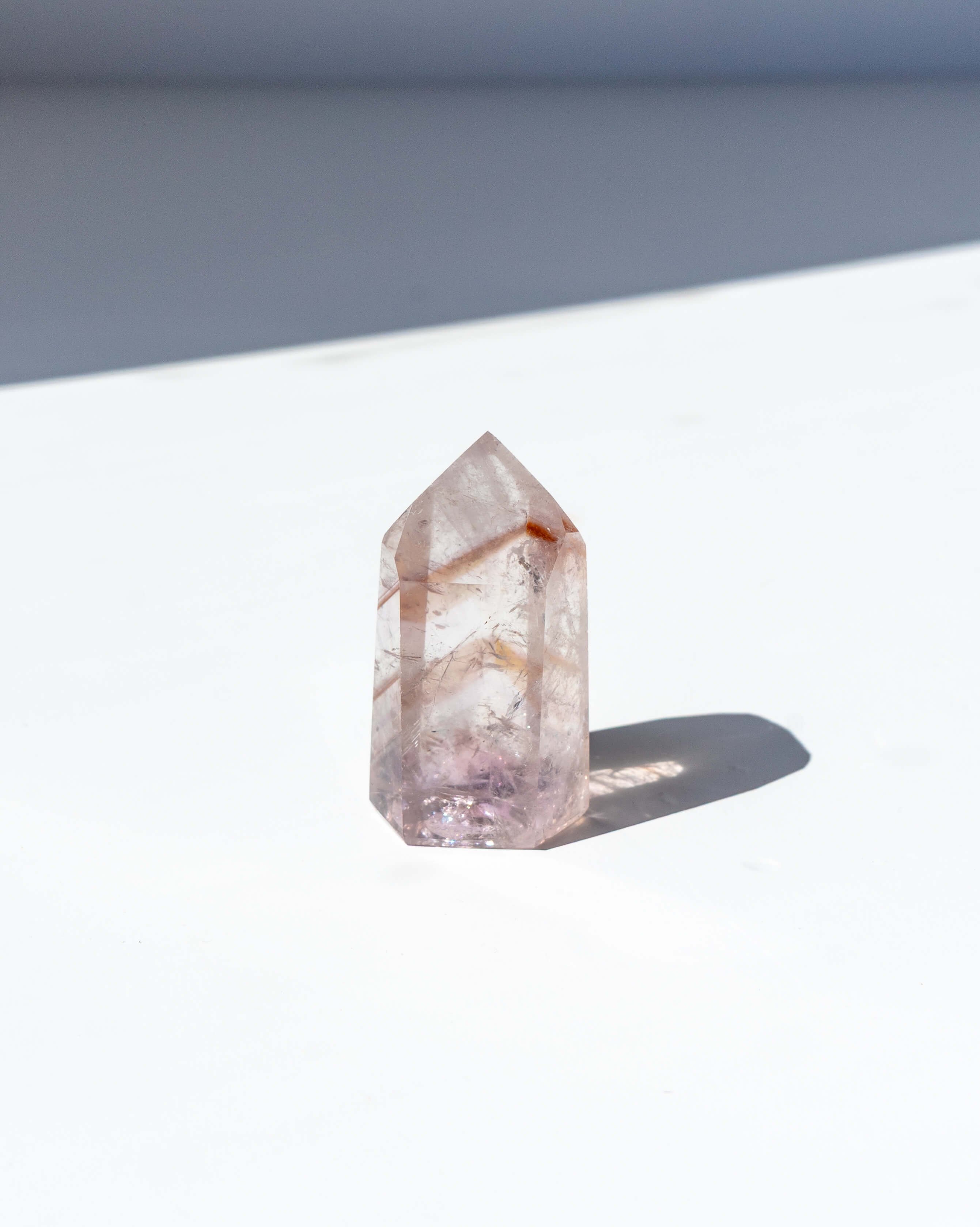UV Reactive Phantom Powellite Amethyst Crystal Tower - 30
