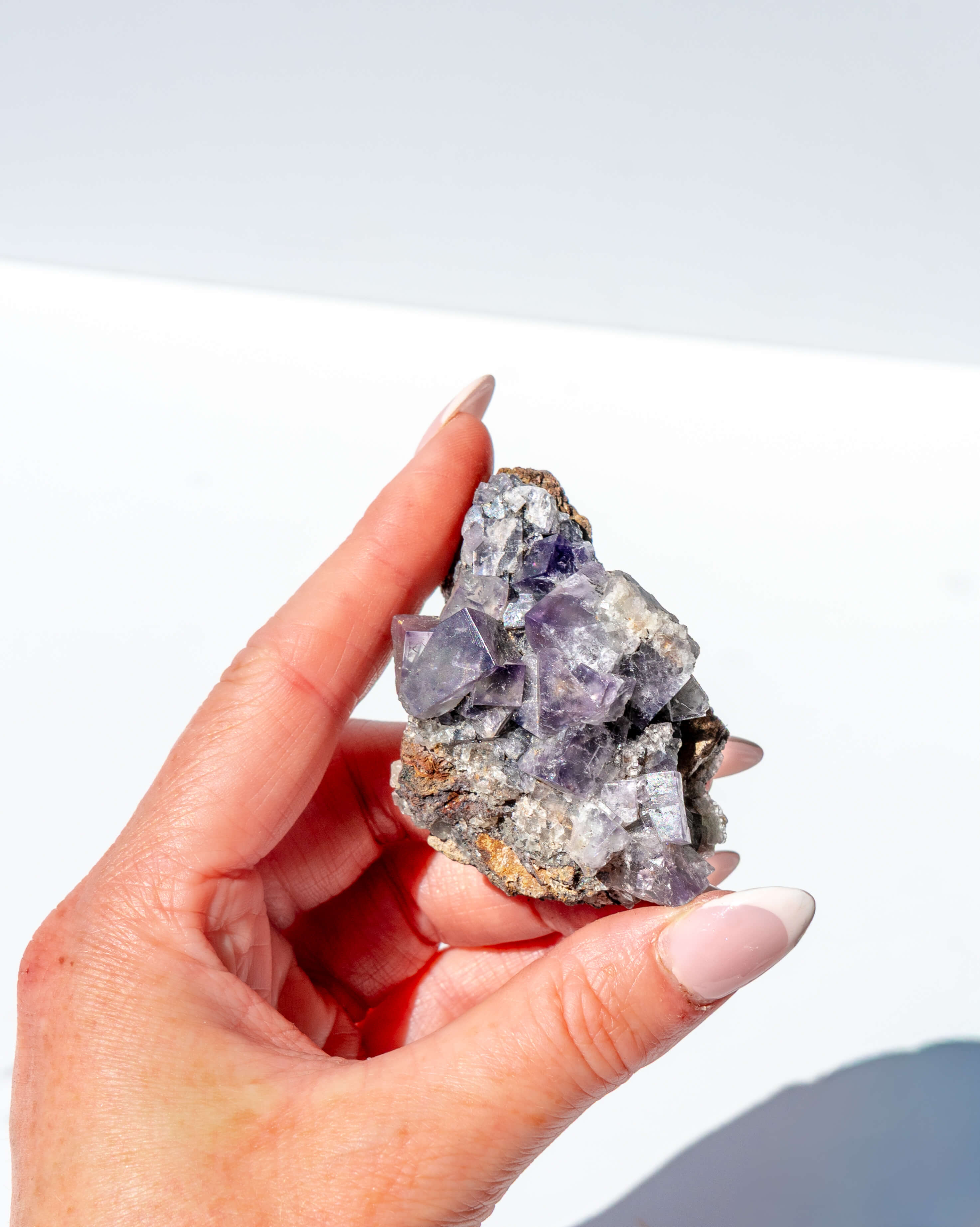 UK Fluorite Purple Rain Pocket Lady Annabella Mine - 56Q