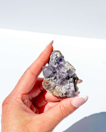 UK Fluorite Purple Rain Pocket Lady Annabella Mine - 56Q