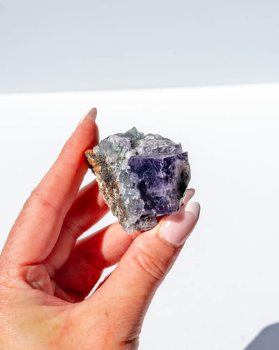 UK Fluorite Purple Rain Pocket Lady Annabella Mine - 48Q