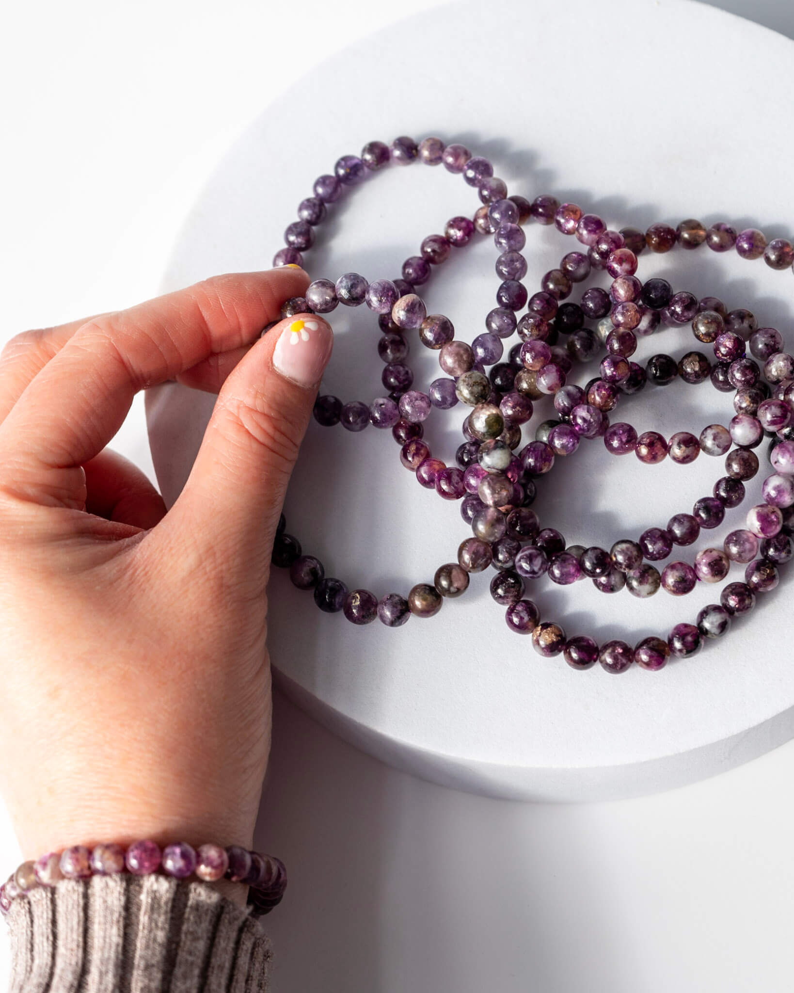 Gem Lepidolite 6mm Bracelet Healing Crystal