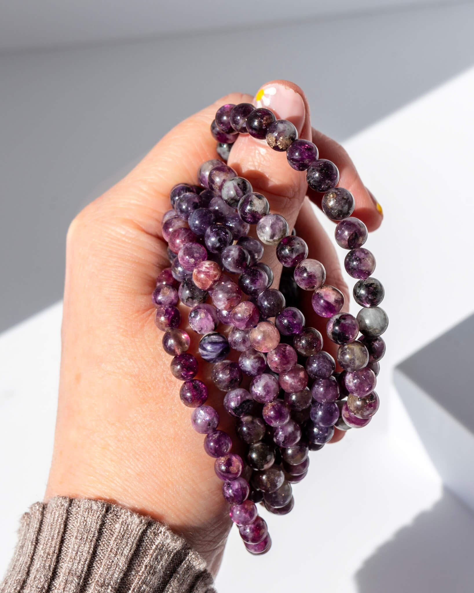 Gem Lepidolite 6mm Bracelet Healing Crystal