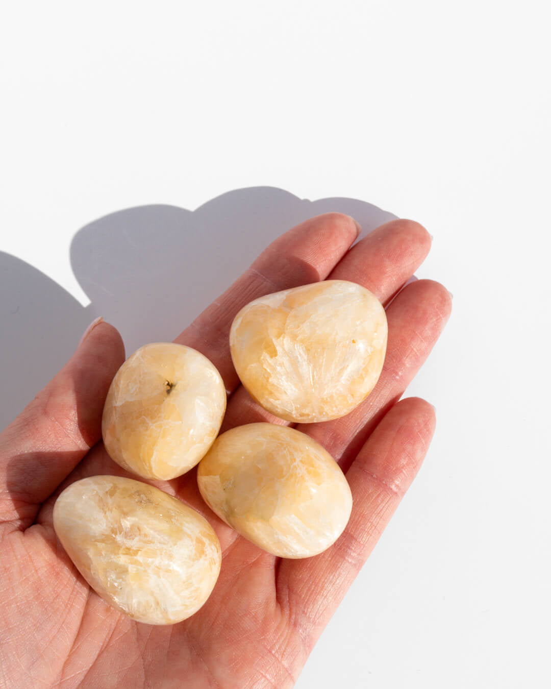 Peach Stilbite Tumble Stone Healing Crystal