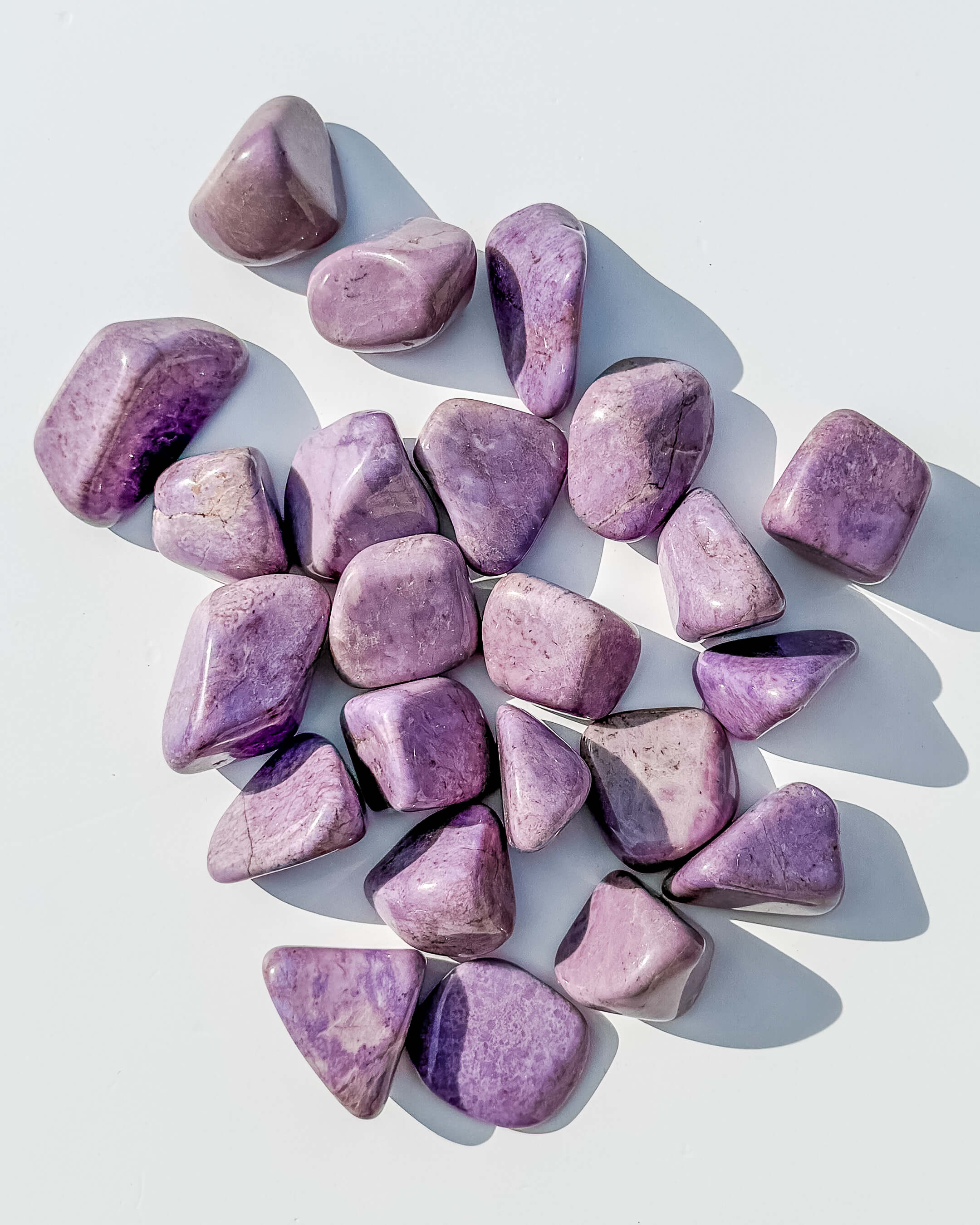 Purple Jade Crystal Tumble Stone