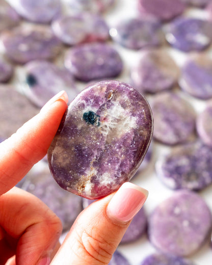 Lepidolite Worry Stone Healing Crystal