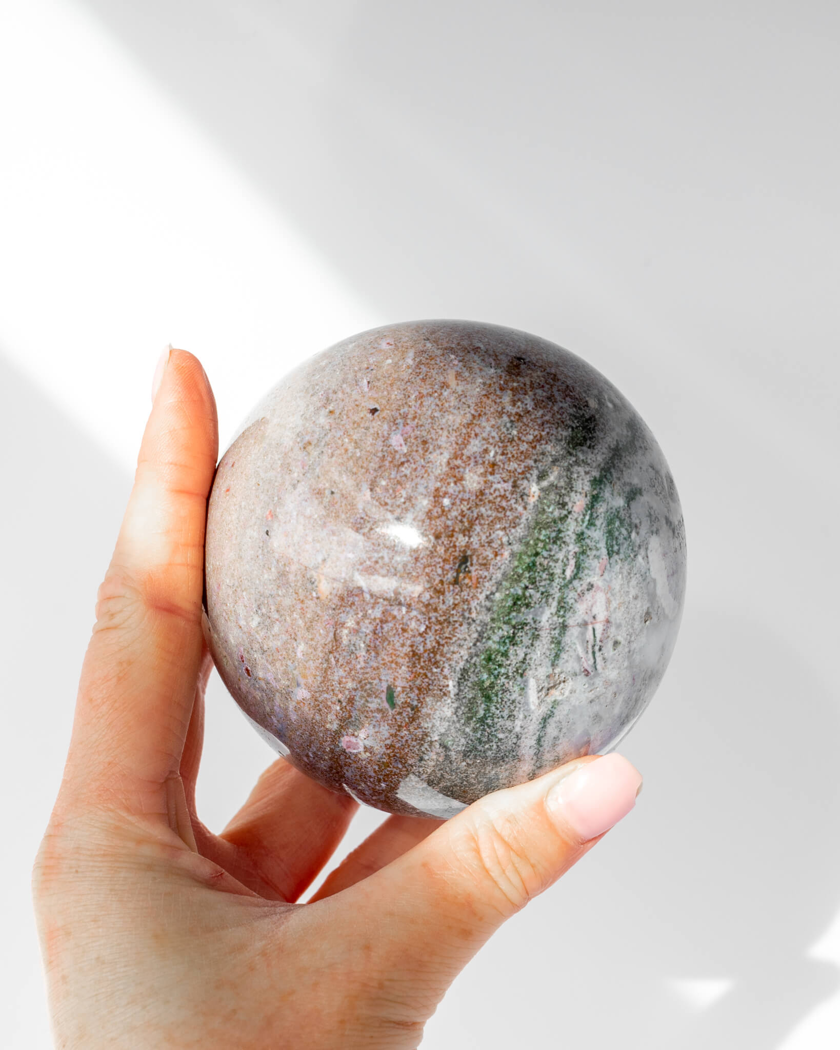 Ocean Jasper Sphere Healing Crystal