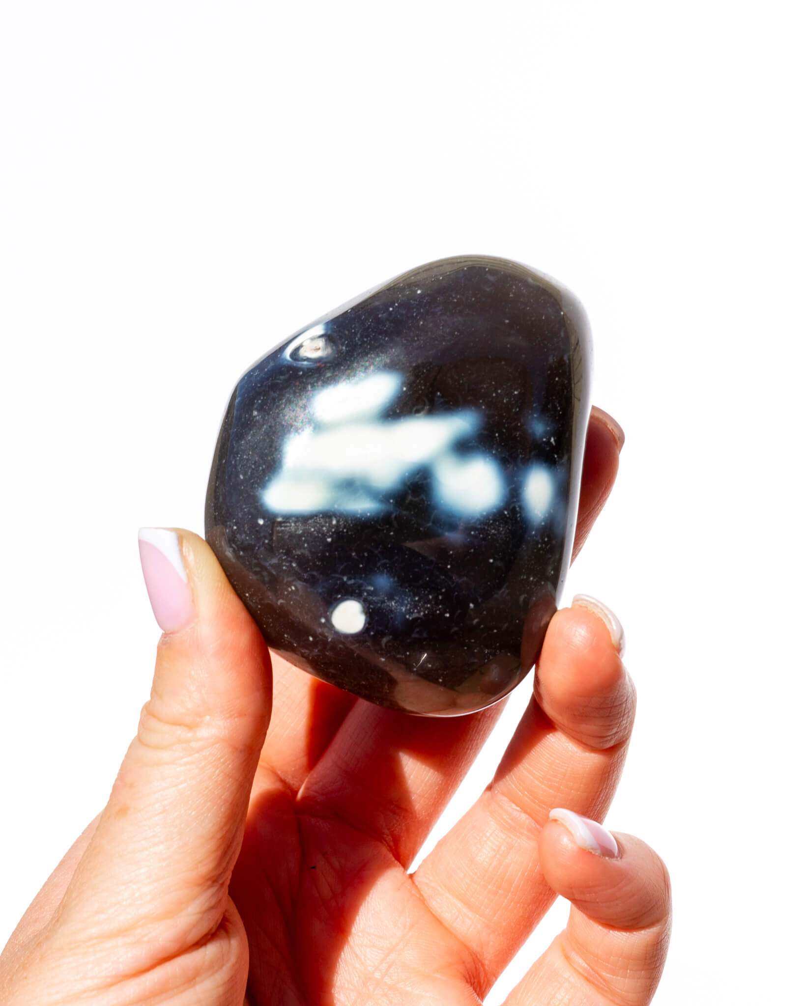 Orca Agate Palm Stone Healing Crystal