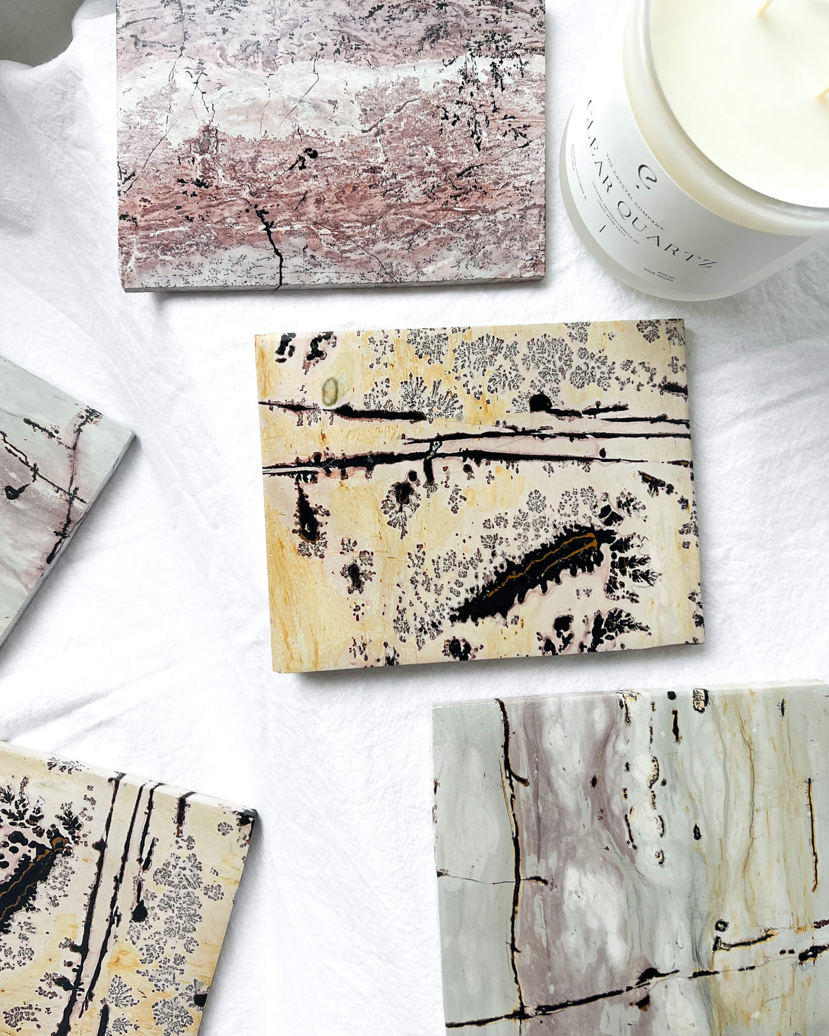 Picture Jasper Tile Healing Crystal