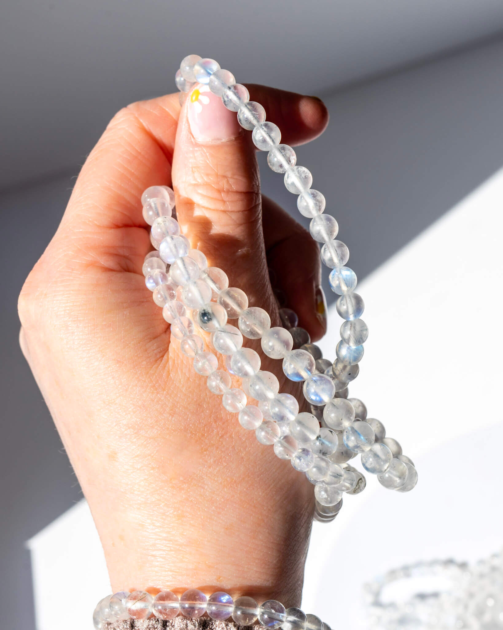 Rainbow Moonstone 8mm Bracelet Healing Crystal