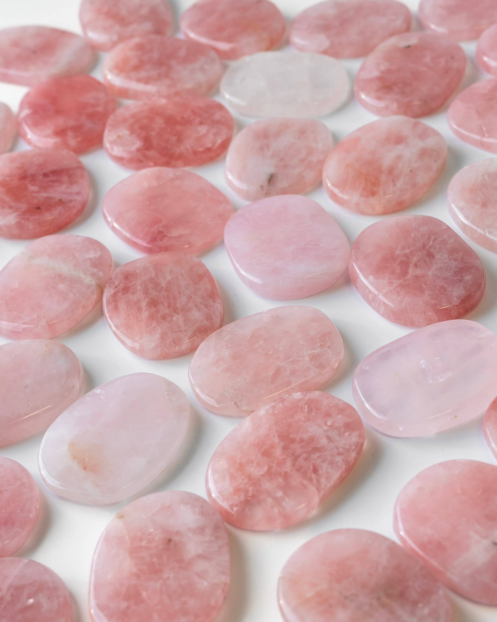 Rose Quartz Worry Stone Healing Crystal