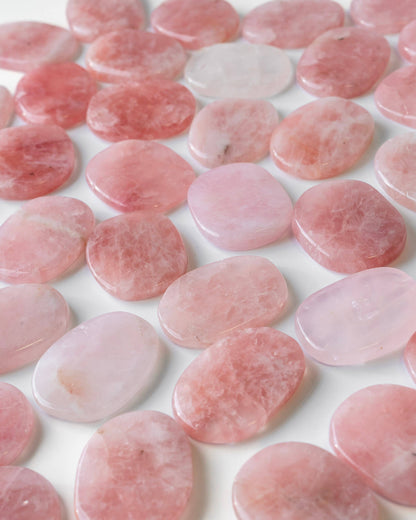 Rose Quartz Worry Stone Healing Crystal
