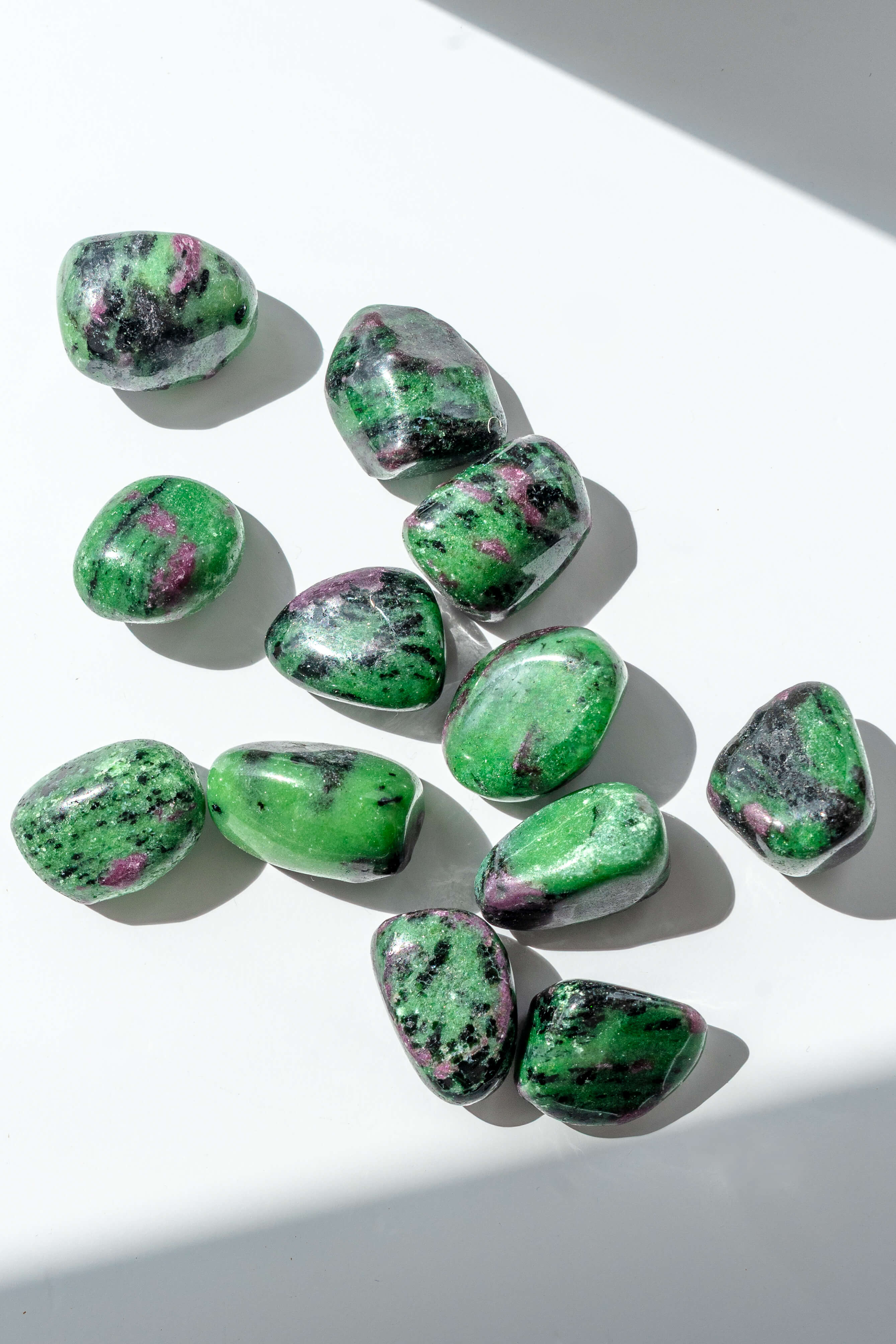 Ruby & Zoisite Crystal Tumble Stone