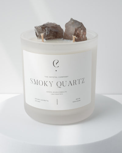 Smoky Quartz Crystal Candle Healing Crystal