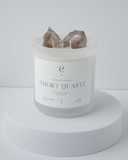 Smoky Quartz Crystal Candle Healing Crystal