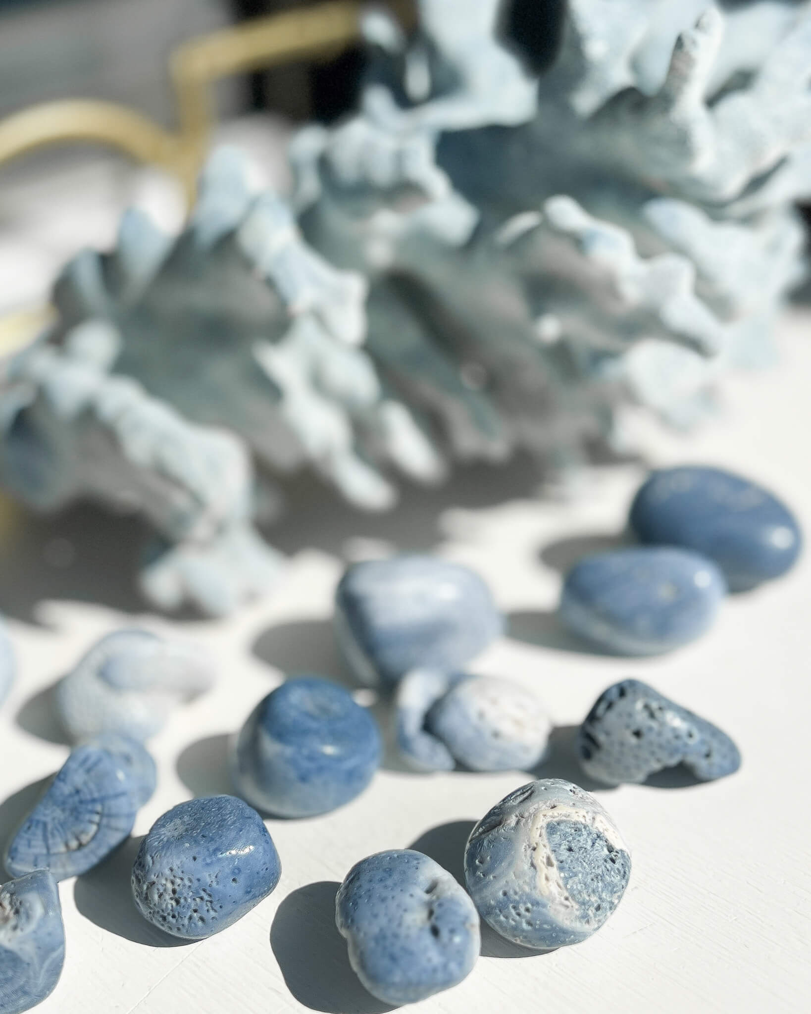 Blue Coral Tumble Stone