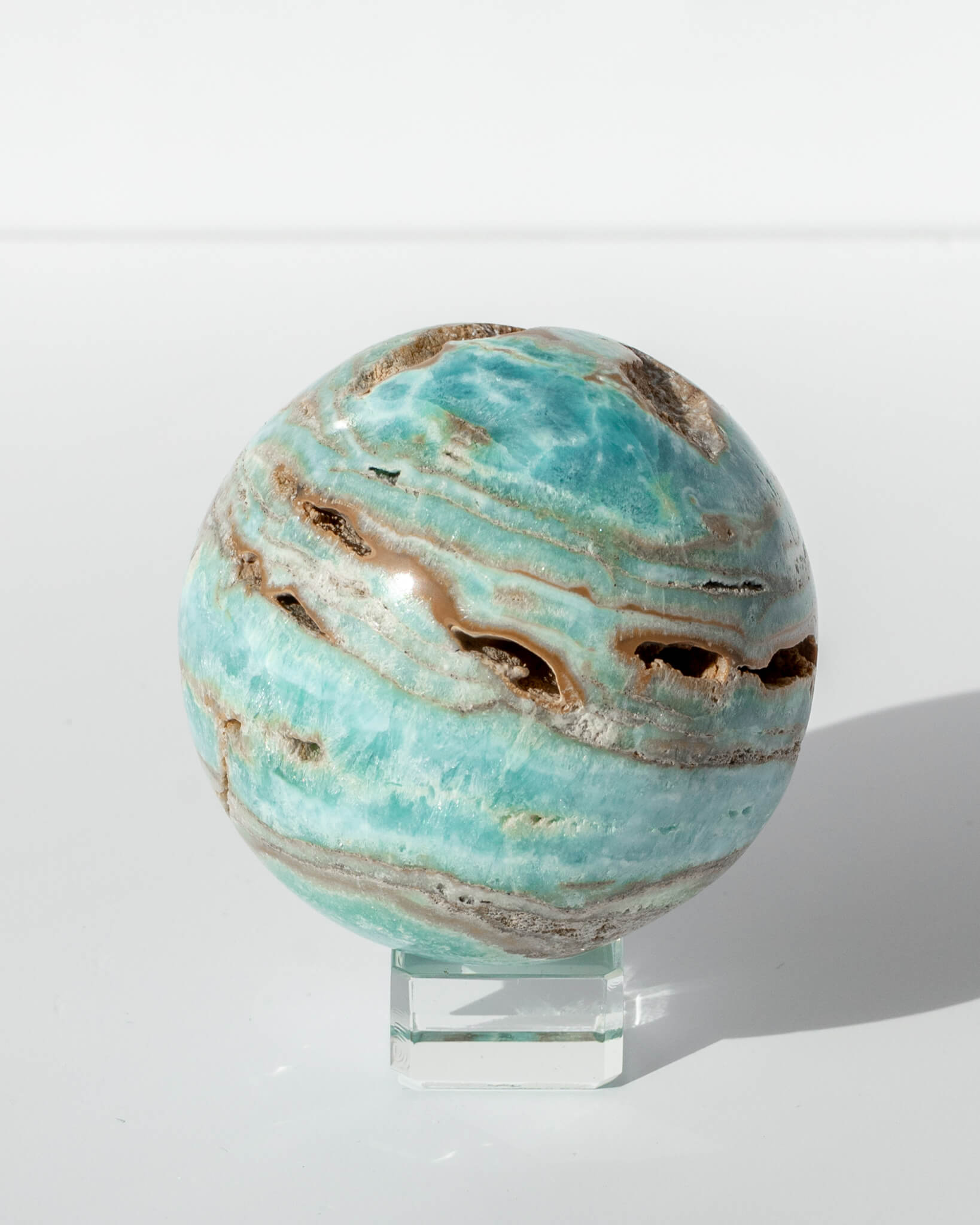 Blue Aragonite Sphere - 50D