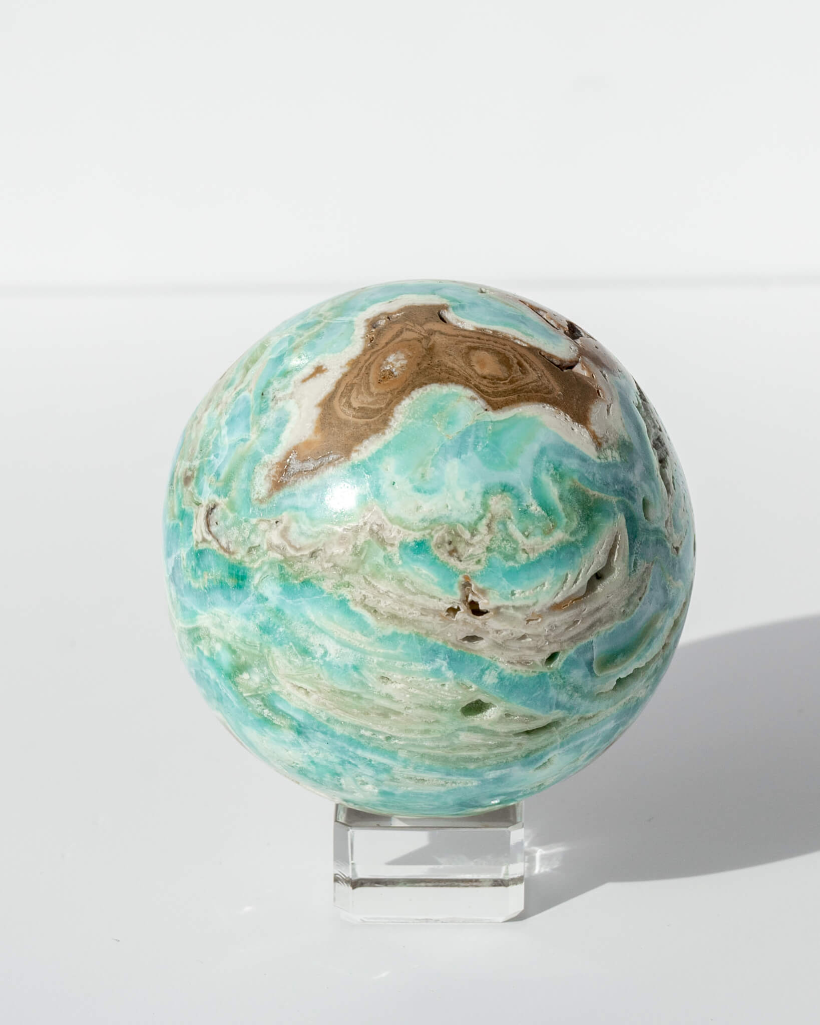 Blue Aragonite Sphere - 50B