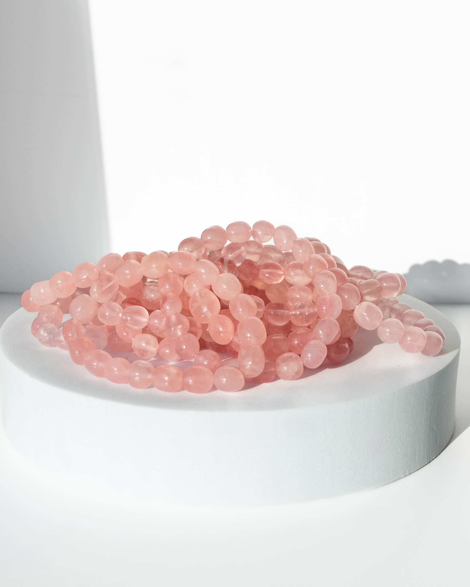 Rose Quartz Nugget Bracelet Healing Crystal