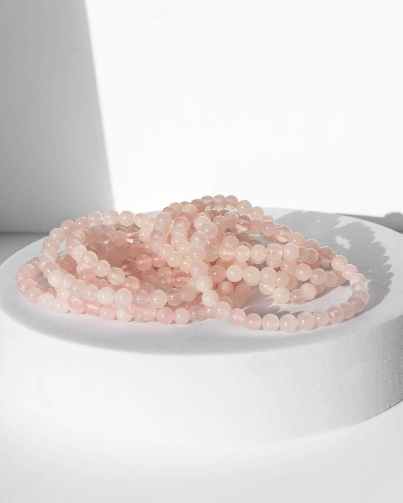 Rose Quartz 6mm Bead Bracelet Healing Crystal